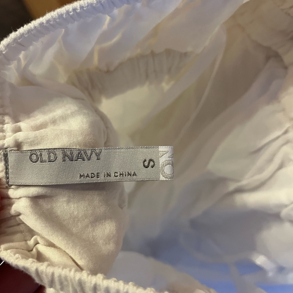 Old Navy White Linen Lacey Dress - Picture 3 of 6